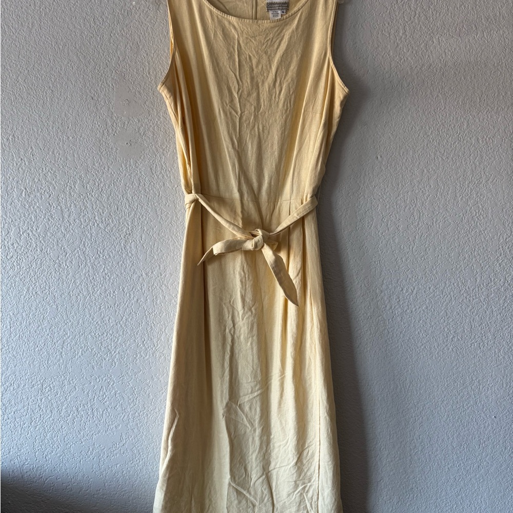 Coldwater Creek Yellow Linen Blend Sundress